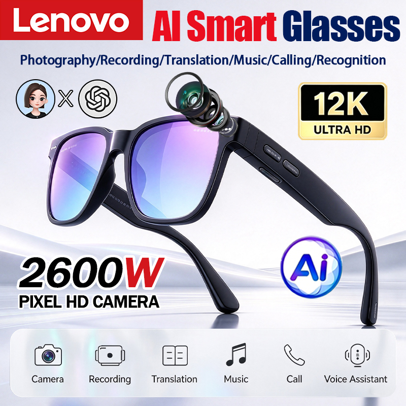 Smart Glasses Lens - 레노버 AI 스마트 안경, 12KHD, 2600W,
