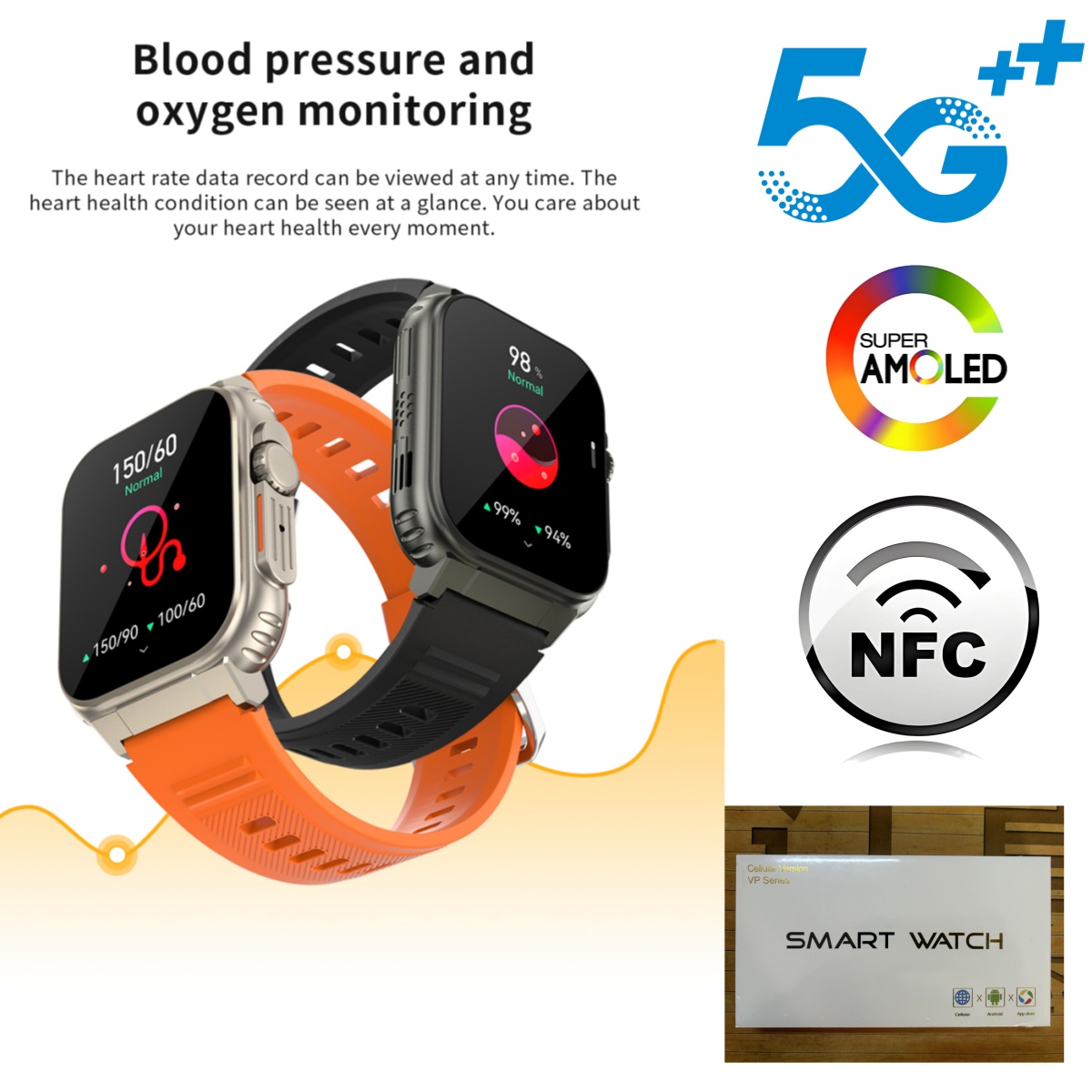 새로운 DW100 Pro + Plus 스마트워치 5G  - Fall Detection Watch 리뷰 및 가격